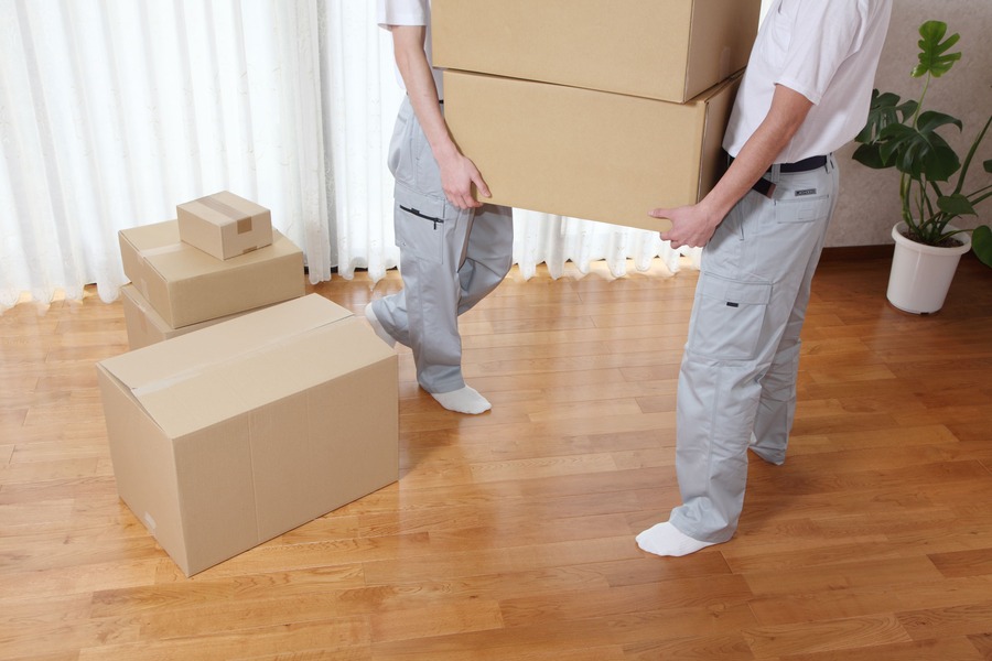引越しを手伝う作業員